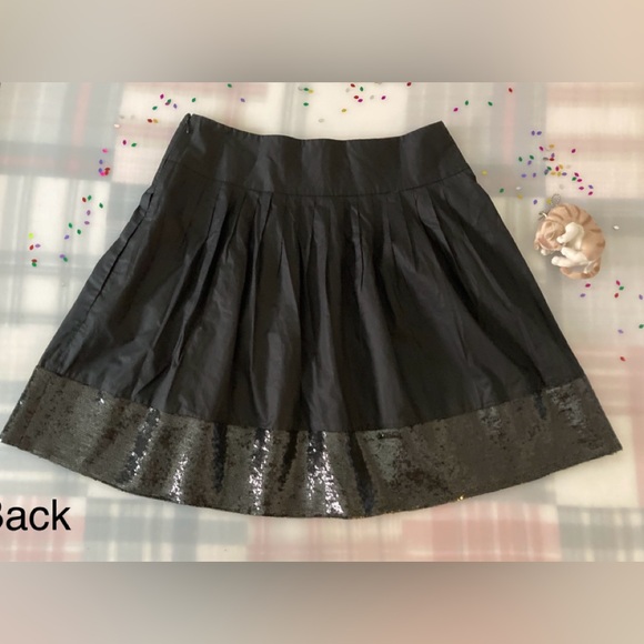 Theory sequined black pleated woman’s mini skirt size 6 - Picture 10 of 12